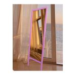 MİRRORSS Ayaklı boy ayna 145 X 45 cm PEMBE renk ahşap