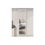 Mirrorss Beyaz Ahşap Çerçeveli Dikdörtgen Duvar Aynası - 121x37 cm