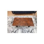 MİRRORSS Ceviz renk Orta sehpa ahşap 120 X 60 cm çay kahve ofis salon sehpası metal ayak