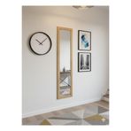 MİRRORSS Doğal ahşap çerçeve cam ayna 120 X 27 hol ayna , duvar room antre giriş salon ayna makyaz ayna