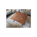 MİRRORSS Orta Sehpa Ceviz Renk Retro Tasarım Kare 75 X 75 cm ofis salon sehpası