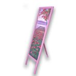 MİRRORSS Pembe Ahşap Ayaklı Boy Aynası 145x38 Pembe