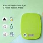 Mirta Mutfak Tartısı Elektronik 5 kg Kapasiteli Dijital Hassas Kantar Terazi - Yeşil