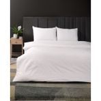 Mirvona Home Saten Tek Kişilik Lastikli Çarşaflı Nevresim Takımı - Beyaz - 160 x 120 cm