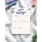 Mirya Notes A5 Bahar Desenli Haftalık Planlayıcı - Notepad - Not Defteri - Bloknot - Lacivert - Pembe