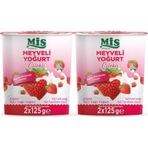 Mis 2x125 gr Çilekli Meyveli Yoğurt