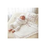 Mis Bebe Minik İnsanların Sarayı Fisto Detaylı Çiçekli Set | Sevimli Desenli Yenidoğan İsimli Takım