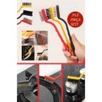 Mis Kitchen 3 Lü Set Ocak Fırın Izgara Temizliği Tel Pas Sökme Fırçası - Yağ Temizleme Fırçası Seti - Renkli