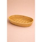 MİS KİTCHEN Oval Hasır Rattan Ekmek Sepeti–Dekoratif Sunum Sepeti | Çok Amaçlı Mutfak ve Masa Sepeti 28 x 20 cm