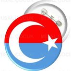 Misal Çocuk Rozet 30 - Türk Ve Doğu Türkistan Bayrağı