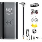 Misda Store 100W 6000MAH Şarjlı Araba Lastik Hava Pompası LED Işıklı Çok Amaçlı Bisiklet Yatak Top Pompası