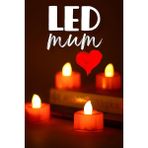 Misda Store 4 Adet Mini LED Mum Seti Pilli Dumansız Alevli Ledli Dekoratif Yapay Mum Dekor Işığı (4 Adet (Kalp Kırmızı 4 Cm))