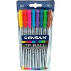 Misda Store 8 Parça Renkli Tükenmez Kalem Seti Tek Ebat Pensan Triball