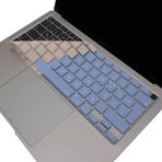 Misda Store Air 13 Inç Türkçe Q Klavye Koruyucu – Ince Silikon – A1932 A2179 A2337 (M1) Mavi Pembe - Altın
