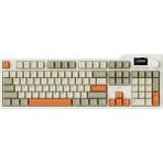 Misda Store Ajazz AK35I V3 Kablosuz Mekanik Oyuncu Klavyesi-Gasket Gövde Yapısı Dinamik Rgb-Tft Ekranlı Bej/avakado Switch