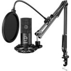 Misda Store Akış Mikrofonu Pc Kollu, USB Mikrofon Ps4 Ps5 Mac, Pop Filtre, Shock Mount, Oyun Podcast Stüdyosu Için