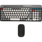 Misda Store Bluetooth Klavye Mouse Kablosuz Klavye ve Rgb Mouse Set 2.4g Bluetooth ve Batarya Taşınabilir Hafif ve Ince Tasarım ZYG-806