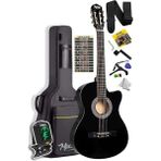 Misda Store CG-390BK-XBAG Siyah Klasik Gitar 4/4 Sap Ayarlı Kesik Kasa Full Set (Çanta Tuner Askı Capo Metod Pena)