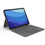 Misda Store Combo Touch Klavyeli iPad Kılıfı, Ayrılabilir, Trackpad ve Smart Connector Özellikli, Arka Aydınlatma ve Destek Ayaklı Klavye, iPad Pro 11 Inç 1. 2. 3. ve 4. Nesil ile Uyumlu, Gri