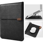 Misda Store Dizüstü Bilgisayar Kılıfı Laptop Standı, 13-14 Inç Bilgisayar Darbelere Dayanıklı Çanta 13 Inç MacBook Pro ve MacBook Air, Xps 13, Surface Book 13,5 Inç, iPad Pro 12,9 Inç, Siyah Doku