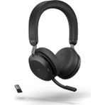 Misda Store Evolve2 75 Kablosuz Pc Kulaklık, 8 Mikrofon Teknolojisi, Çift Köpük Stereo Kulaklık, Gelişmiş Aktif Gürültü Iptali, Usb-A Bluetooth Adaptörü ve Ms Takım Uyumluluğu, Siyah