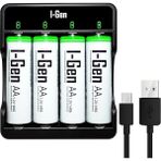 Misda Store G427 4'lü Pil Şarj Aleti + 4 Adet Aa 2700 Mah Kalem Pilli Set 1.2V Ni-Mh