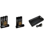 Misda Store G821 8'li Pil Şarj Aleti + 4 Adet Aa Pro 2950 Mah + 4 Adet Aaa Pro 1100 Mah Şarjlı Kalem Pilli Set 1.2V Ni-Mh