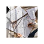 Misda Store Haftalık Spiralli Masaüstü Planlayıcı 24X34 cm - Desk Planner Bordo
