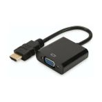 Misda Store HDMI To VGA Kablo Çevirici Dönüştürücü Görüntü Siyah