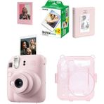 Misda Store Instax Mini 12 Fotoğraf MAKINESI-20LI Film-Simli Pleksi KILIF-64LÜ Albüm ve Mıknatıslı Çerçeve Set 1