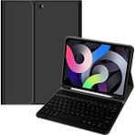 Misda Store Ipad Air 11 4/5/6 Nesil M1/m2 2024 Çipli ile Uyumlu Bluetooth Türkçe Q Klavyeli Kılıfı Tablet Değildir), Siyah