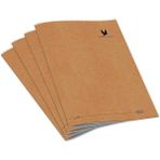Misda Store Journal 4’lü Kareli Tel Dikişli Defter Seti – Kraft Kapak, Hafif Holme Kağıt, A5 – Toplam 384 Sayfa