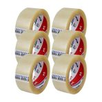 Misda Store Koli Bandı 45X100 Şeffaf (Fil) En 45MM, Uzunluk Net 100 Metre, Basınca ve Gerilime Dayanıklıdır (6 Adet)