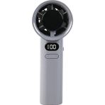 Misda Store M11 Dijital LED Göstergeli Portatif Fan Mini Vantilatör Soğutucu El Fanı (Gri)