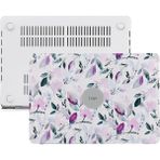 Misda Store MacBook Air 13 Kılıf A2337 A2179 A1932 Uyumlu M1 Çip Mat Çiçek Desenli Lazer Uv Baskı Sert Kapak Ince Hafif Koruma Beyaz