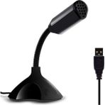 Misda Store Masaüstü, Laptop ve Notebook Bilgisayarlar Için Tak Çalıştır USB Girişli 13CM Masaüstü Mini Mikrofon Siyah - M308