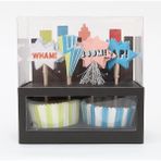 Misda Store Meri Süper Kahraman Cupcake Seti, 24'lü