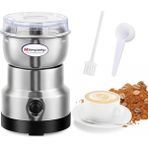 Misda Store Mini Baharat Kahve Öğütücü Elektrikli 10S Hızlı Öğütücü Çok Işlevli Parçalama Makinesi Kuru Tahıl Değirmeni Baharat Tohumları Pirinç Çekirdeği Çeşniler Için (Gümüş, 110V)
