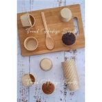 Misda Store Mini Boy Kraft Muffin Cupcake Kalıbı 45X35 mm Kek Kalıbı, Safari Konsept, Airfryer Uyumlu
