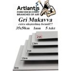 Misda Store Mukavva Gri 1 mm 35X50 cm 5 Adet Sert Karton Ekstra Sıkıştırılmış 35 * 50 Mukavva Gri Renkli 5 Adet