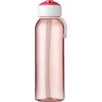 Misda Store – Pipetli Içecek Şişesi Campus Flip-Up 500 ml Pembe – Çocuklar Için Pipetli Su Şişesi – Gazlı Asitlere Uygundur – Sızdırmaz