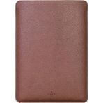 Misda Store Pro 13" Inç [2016-2024] ve Macbook Air 13" Inç [2020-2024] - Su Geçirmez Deri Laptop Kılıfı (Koyu Kahverengi)