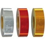 Misda Store Reflektif Şerit Bant Reflektör Bal Peteği Desenli Tüvtürk Uyumlu Kırmızı(5,5 cm x 5 Mt) Kırmızı KRCNM69