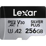 Misda Store Silver Plus Micro Sd Kart 256 Gb, 205 Mb/s'ye Kadar Okuma Hızı, 150 Mb/s Yazma Hızı, Sd Adaptörlü Hafıza Kartı Micro Sd, Uhs-I, A2, U3, V30, Sınıf 10, 4K UHD Microsdxc
