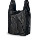 Misda Store Siyah Poşet Orta Boy 1 kg Hışır Atlet Poşet Market Manav Poşeti Çöp Poşeti