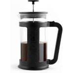 Misda Store - Smart French Press: Yaklaşık 1l Kapasiteli Kahve Hazırlayıcı - Siyah Polipropilen Gövde - Bulaşık Makinesinde Yıkanabilen Borosilikat Cam Sürahi - Paslanmaz Çelik Filtre Sistemi