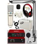 Misda Store Special Paket-1 Stüdyo Ekipmanları Ses Kartı Cx1 Mikrofon Kulaklık Stand