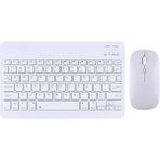 Misda Store Tasarımlı Bluetooth Kablosuz Klavye ve Mouse Seti | Android, Ios ve Windows Uyumlu | Şarj Edilebilir, Taşınabilir ve Sessiz Tuşlu Set (Beyaz)