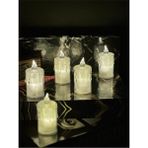 Misda Store Titreyen Alevli Kristal Erimiş LED Mum 5'li Hareket Alevli Eriyen Yapay Mum Pilli LED