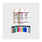 Misda Store Ultra Şeffaf Epoksi Reçine Seti, 3 kg Reçine ve Sertleştirici, 10 Adet 15 gr Pigment Renk Seti